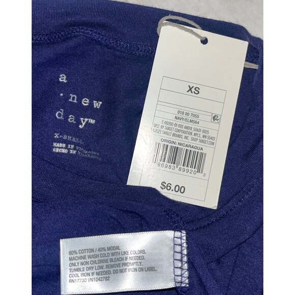 A New Day 2 Tops Bundle NWT Purple Floral Casual Spring Crop Basic Womens XS - Picture 5 of 8